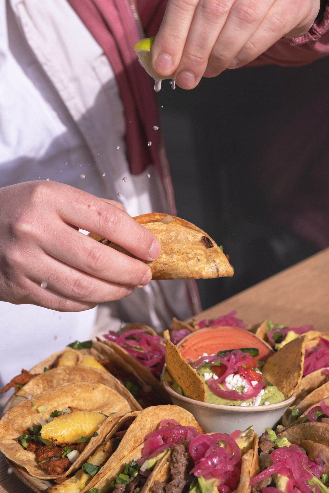 Frische Taco Zubereitung Hamburg - Mexikanisches Restaurant Café Mexico